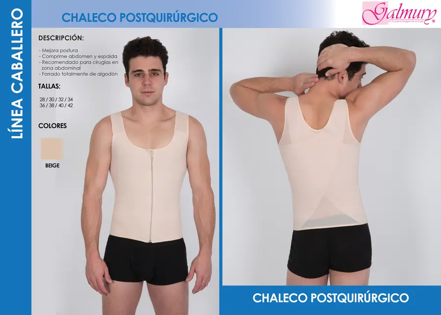 Chaleco Postquirúrgico — Línea Caballero